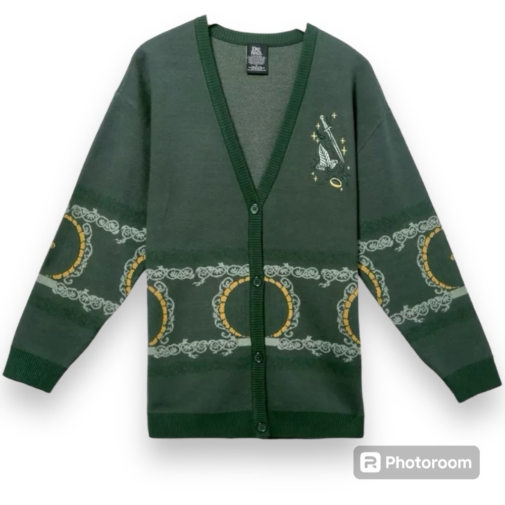 Rare! The Lord Of The Rings Lórien leaf and the One Ring Cardigan (Unisex) - Picture 2 of 9